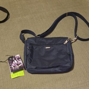 Travelon Midnight Navy Classic Series Small East West Crossbody Ba